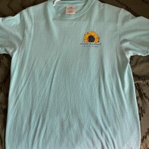 Simply Southern Aqua Sunflower Tee